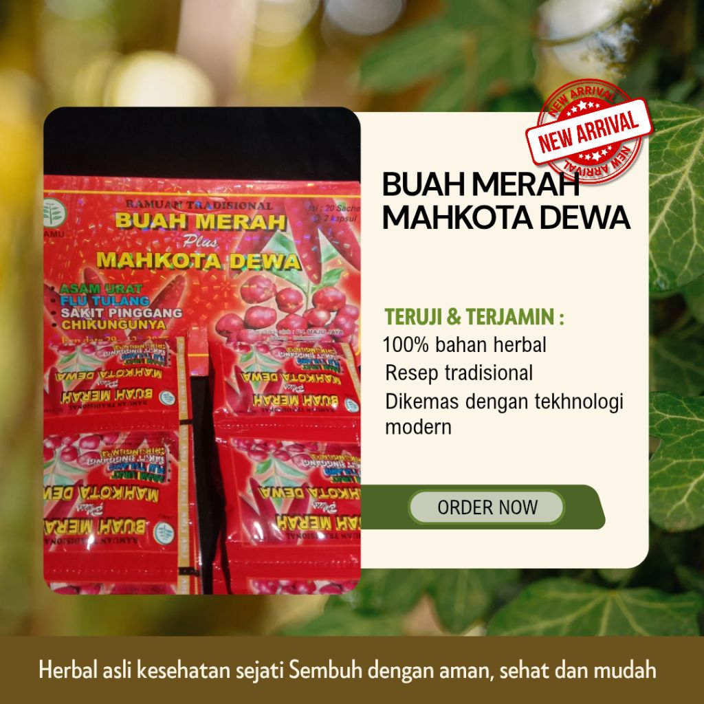BUAH MERAH PLUS MAHKOTA DEWA HERBAL EDISI 1 HANGER ISI 20 SACHET