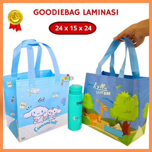 

Tas Ulang Tahun Anak Tempat Snack Goodie Bag Ulang Tahun Anak Hampers Natal 24x15x24 Laminasi UNIKE