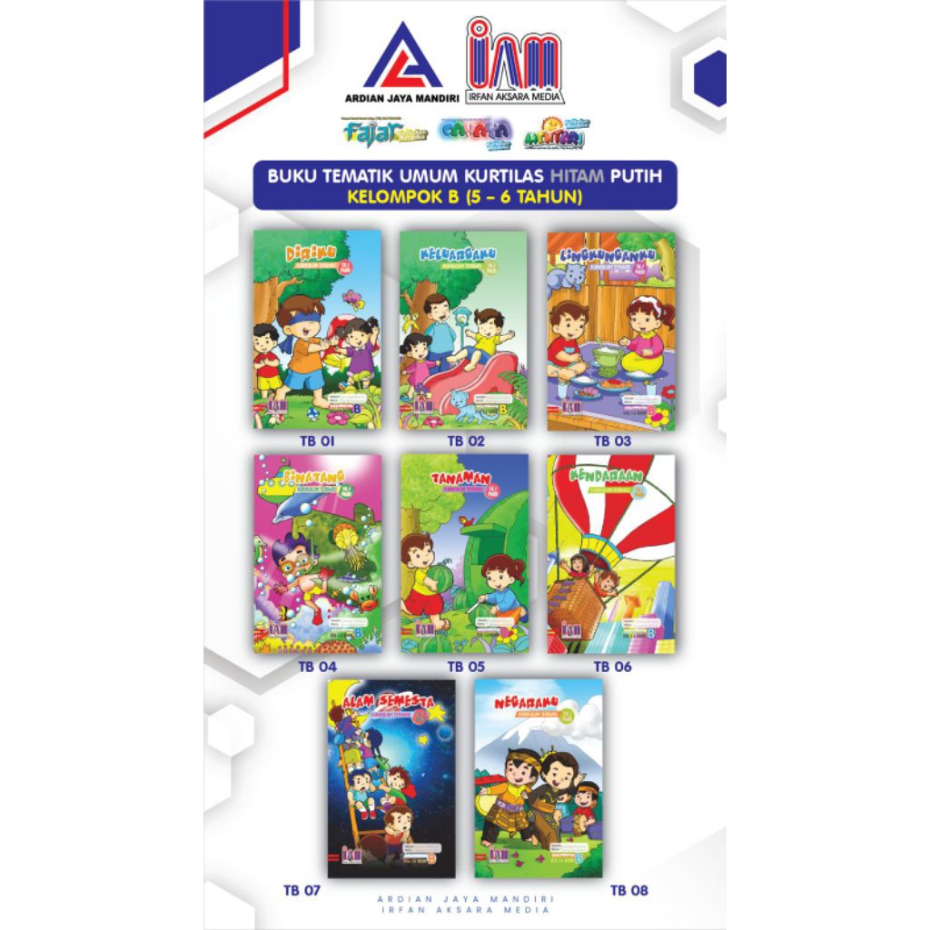 Buku Paket Tematik TK B (8 Buku)
