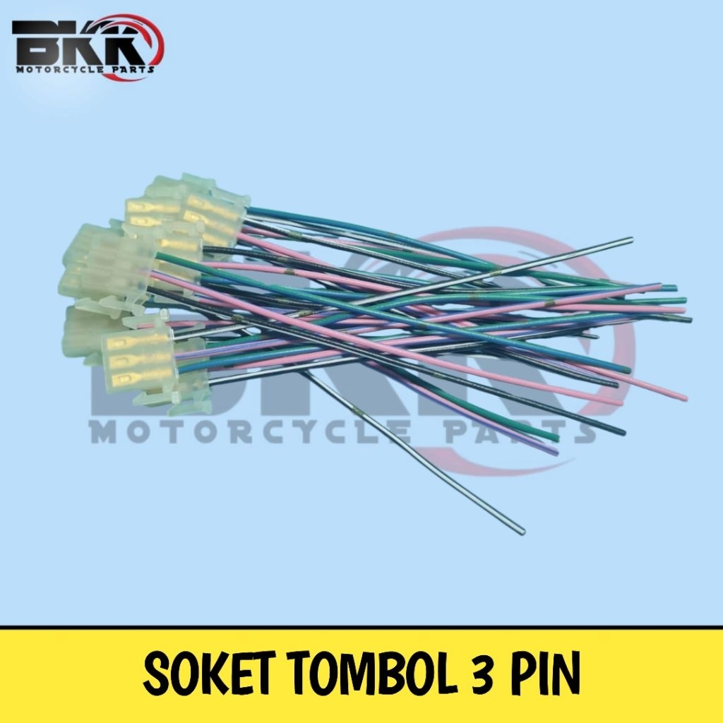 SOKET TOMBOL 3 PIN SEIN, KLAKSON, STATER
