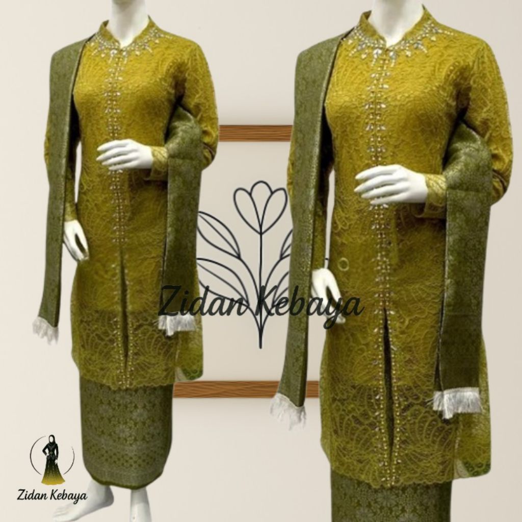 set Kebaya brukat payet Hana/FREE HIJAB/kebaya modern/kebaya ibu besan/kebaya kondangan/kebaya