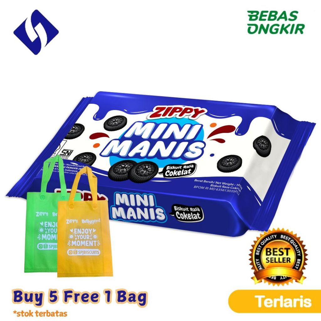 

Family pack Zippy Biskuit Minimanis Rasa Cokelat 100 Gr