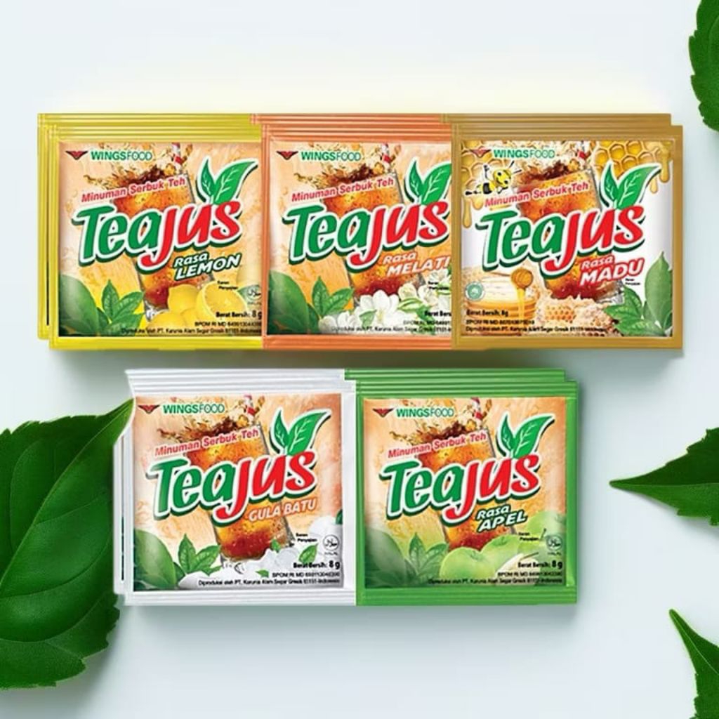 

TEA JUS RENCENG ALL VARIANT 1 PACK 6 RENCENG MINUMAN TEH SERBUK INSTANT SACHET