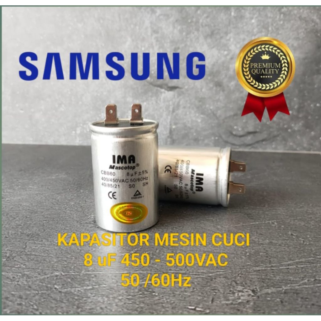 KAPASITOR MESIN CUCI 1 TABUNG 8uF SAMSUNG