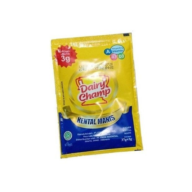 

37gr susu sachet dairy champ - susu kental manis - susu sachet
