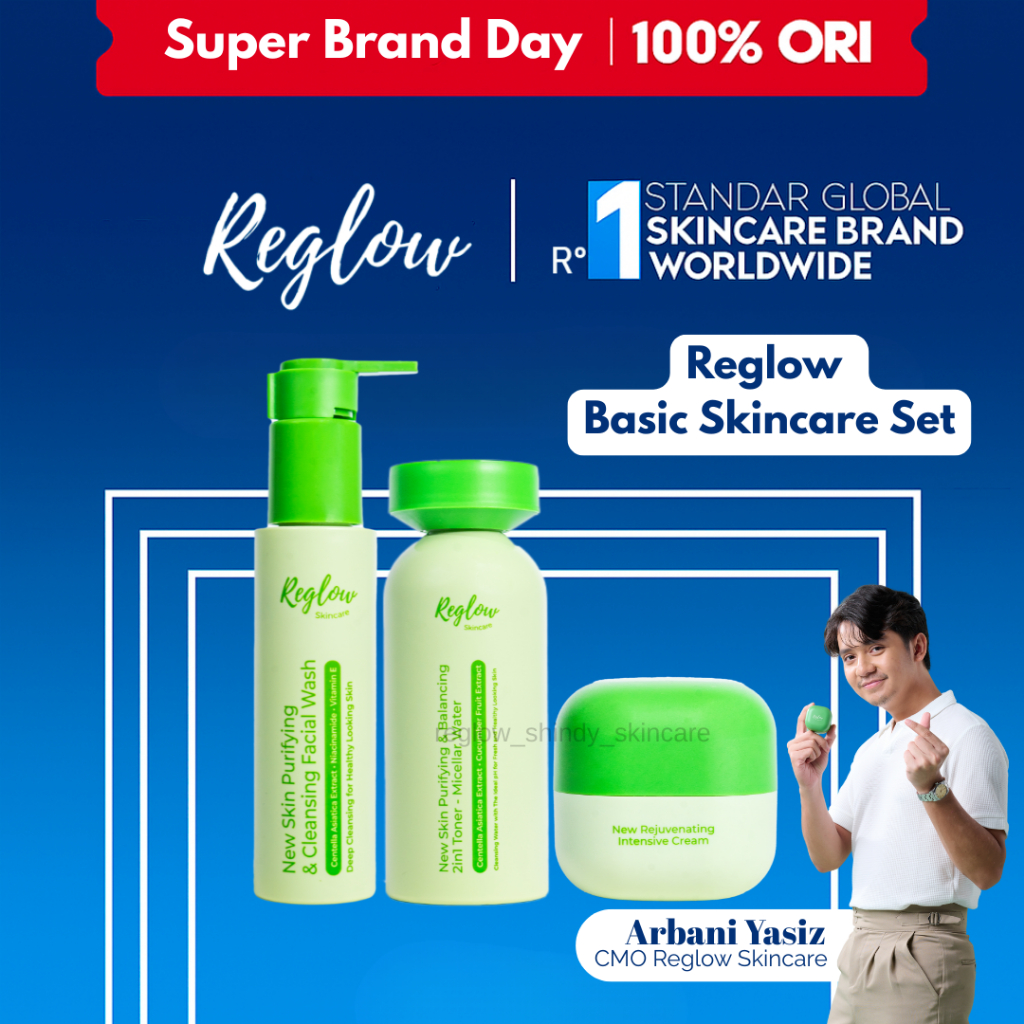 PAKET REGLOW UNTUK KULIT SENSITIF & BERJERAWAT acne Reglow Facial Wash Serum cream