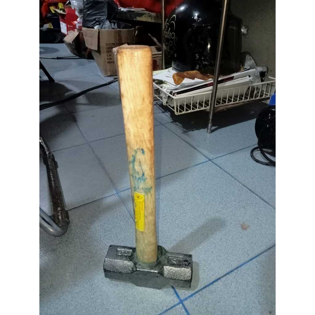 Palu godam bodem 10 LB gagang kayu/ palu segi 10LB