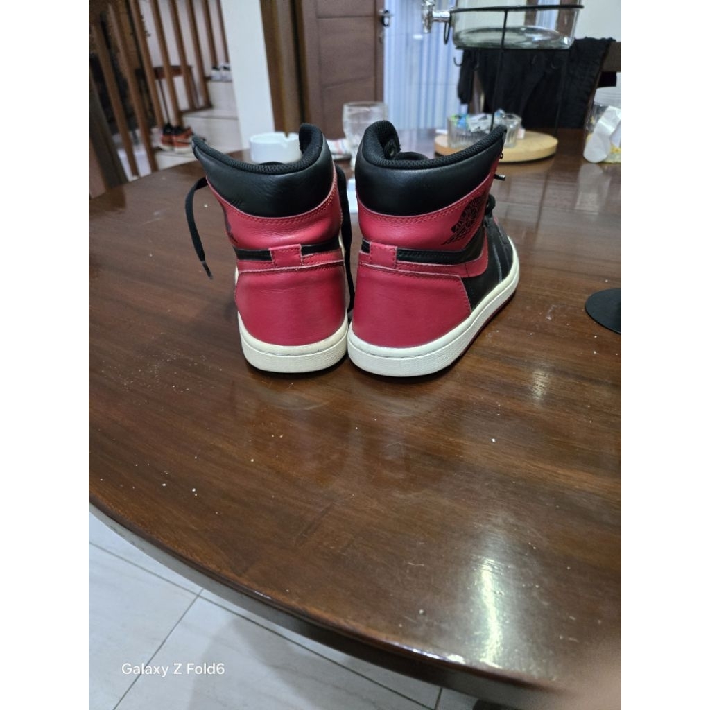 nike air jordan retro high merah hitam second 40