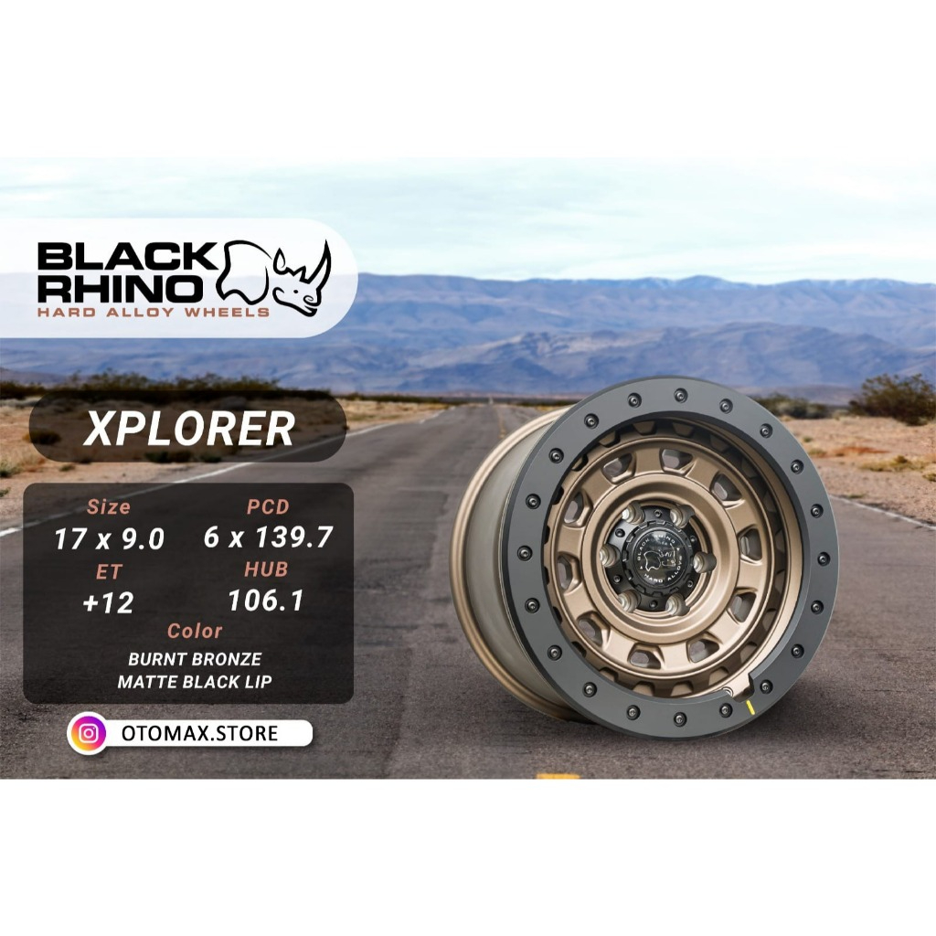 Velg Mobil Black Rhino Xplorer Ring 17 Burnt Bronze Matte Black Lip