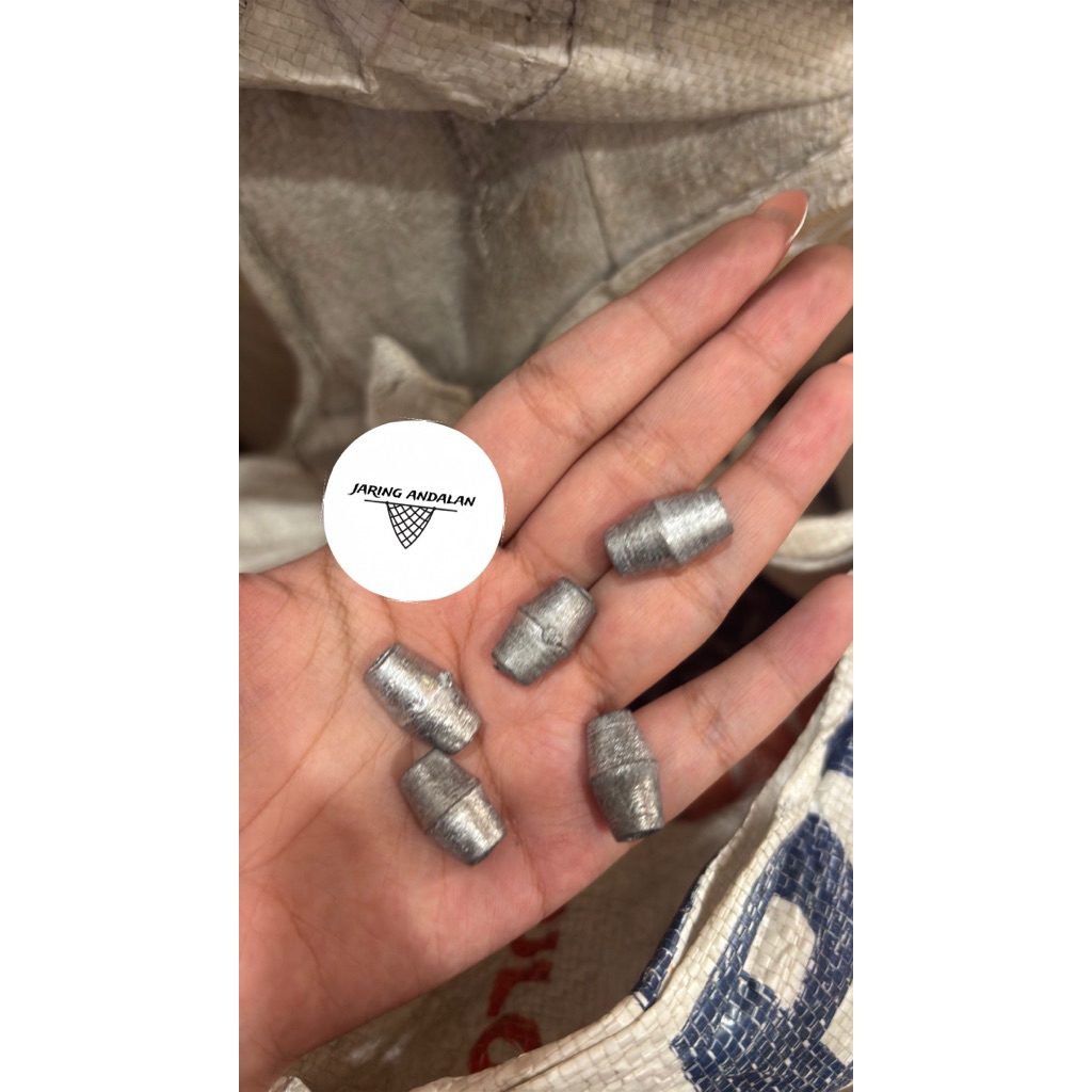 Timah gendang/bloon/timah jaring ikan isi 100 (HARGA 1KG)