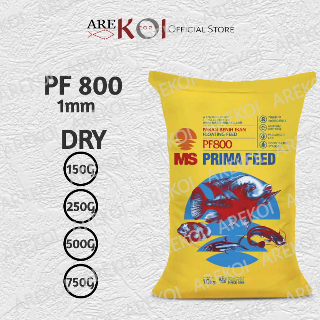 Pelet Pf800 Pakan Ikan Kecil Protein Tinggi ikan hias koi koki guppy moly dll