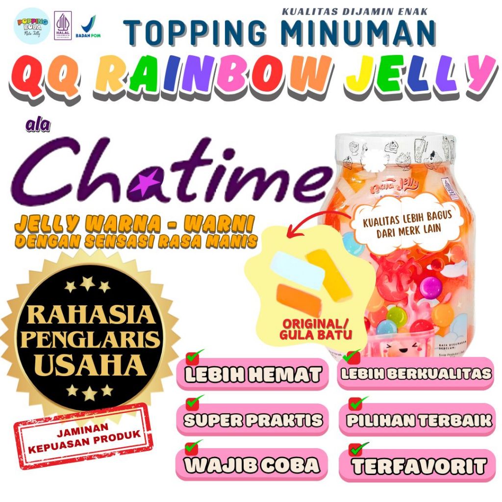 

QQRainbowJellyKonyakuToppingMinumanAndalan TANAMERA Bubuk Kopi Coffee Powder - Rainbow Jelly Original 500 Gram | Cocok Untuk Semua Jenis Minuman