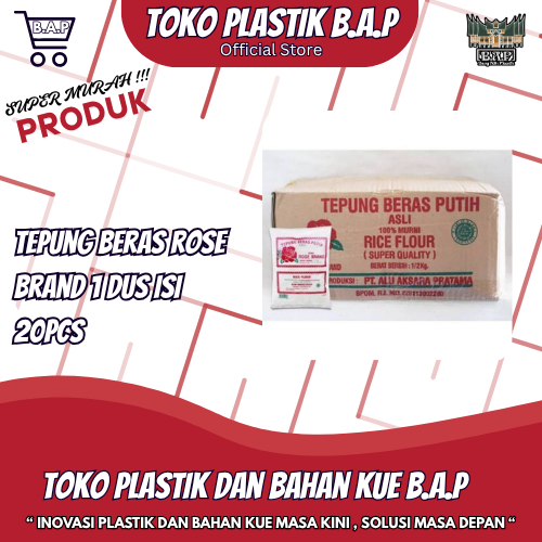 

[GROSIR 1 DUS]Tepung Beras Rose Brand - Tepung Beras Rose Brand 500 gram