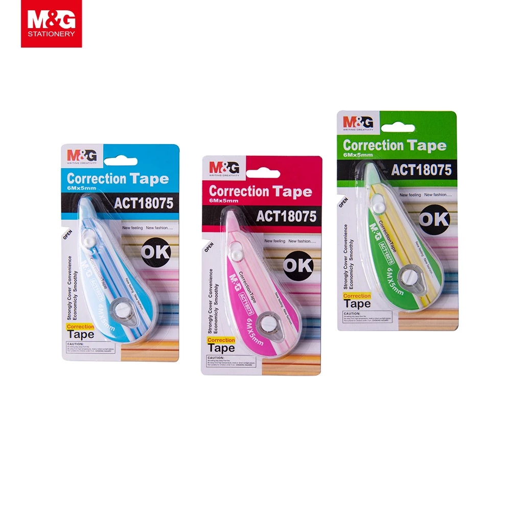 

M&G Correction Tape ACT18075 6M X 5MM Colour / Correction Tape Lucu / Pita Koreksi / Tip-X