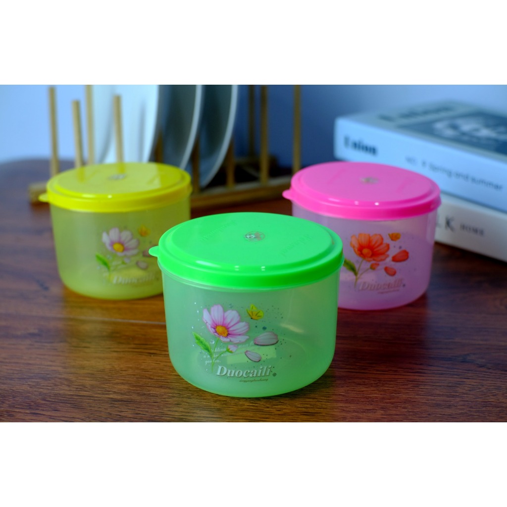 Isi 3 Toples Vinzen Surya Plast | Toples Kue Kering Kecil Mini 500 ml | Toples Plastik | Toples Plas