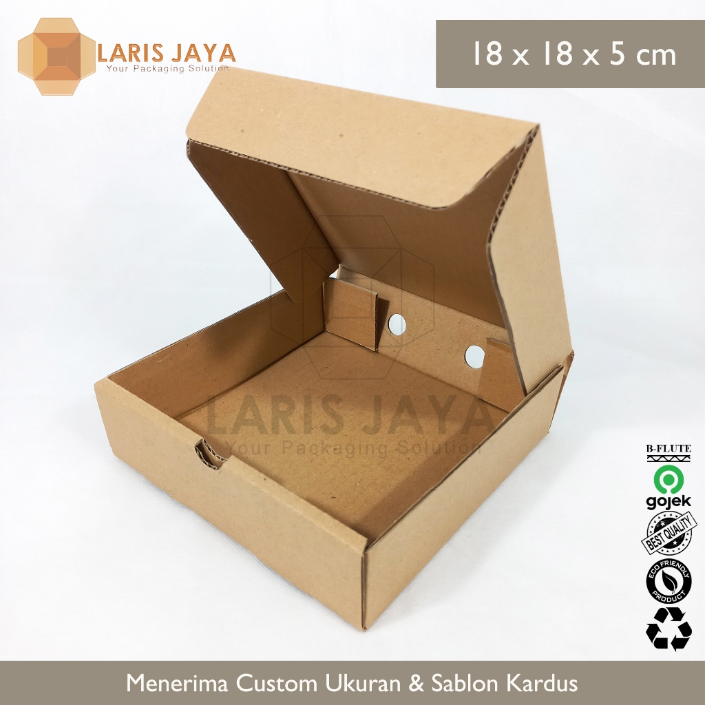 

Box DC LD(18 x 18 x 5 cm) Karton/Polos/Kardus/Hampers/Aksesoris/HIjab/brownis/kemasan