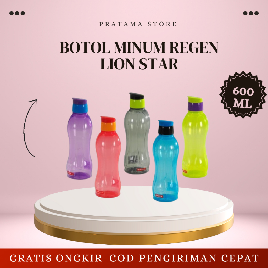 LION STAR BOTOL MINUM REGEN 600 ML BOTOL PLASTIK / Botol Minum Lion Star