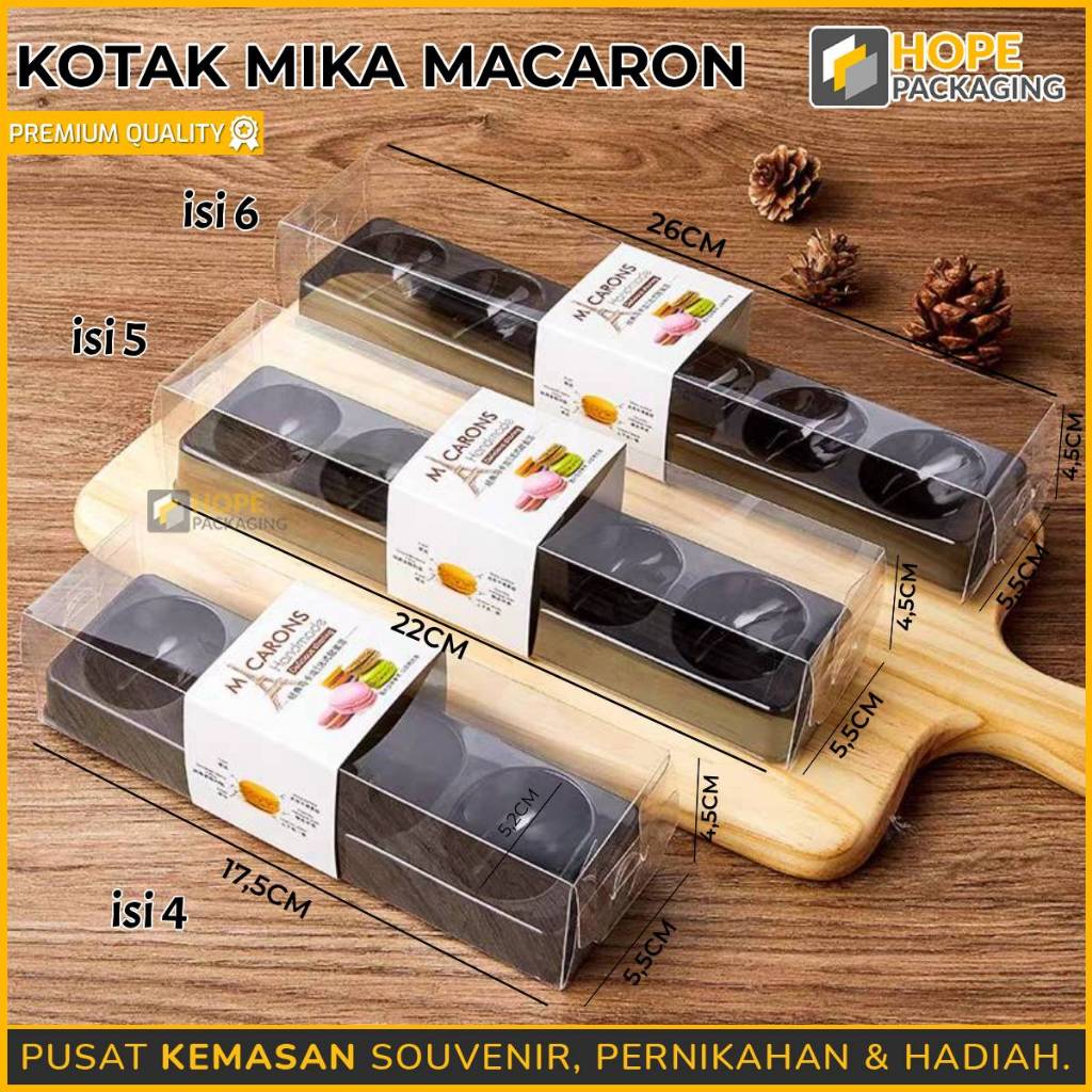 

Box Mika Macaroon / Kotak Macaroon Kue Cookies / Macaroon Box Packaging Coklat / Mika Macaroon