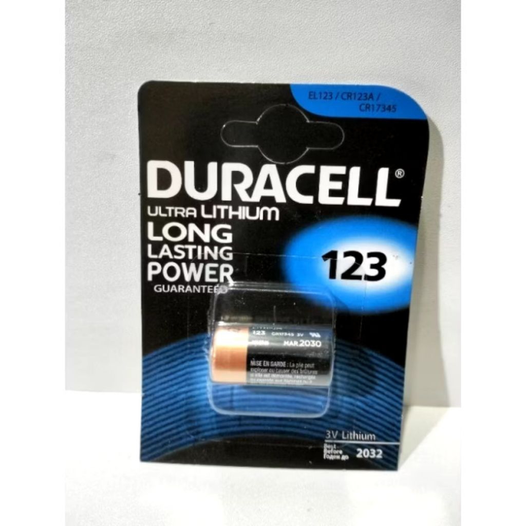 BATERY  DURACELL LITHIUM 3 V CR 123 BATRE BATERAI DURACELL BATU BATREI