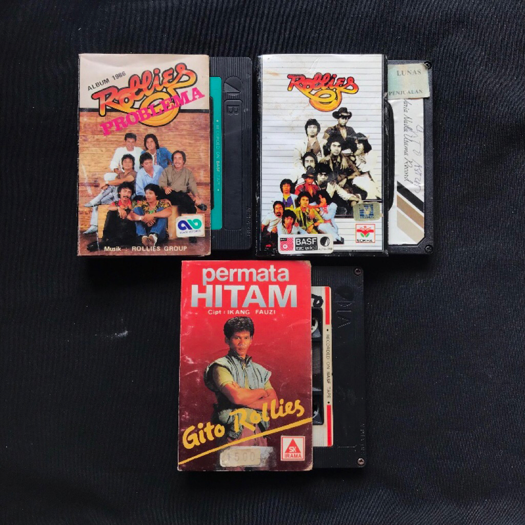 Kaset Pita rollies problema 1986, rollies astuti, gito rollies permata hitam (sepaket)