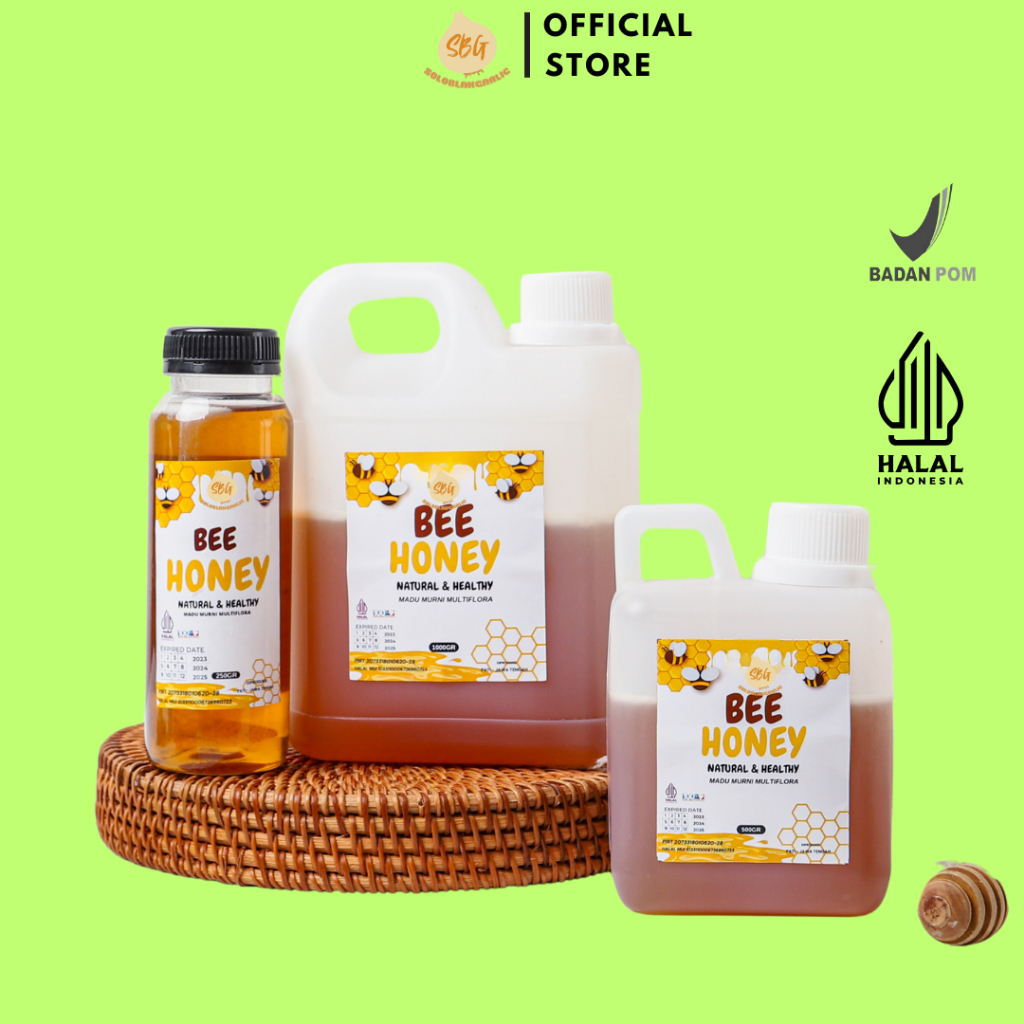 

SBG Bee Honey Madu Multi Flora Original 1kg 500gr 100gr