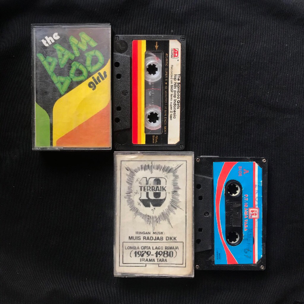 Kaset the bamboo girls & muis radjab, 10 terbaik lclr 1979-1980 iringan muis radjab (sepaket)