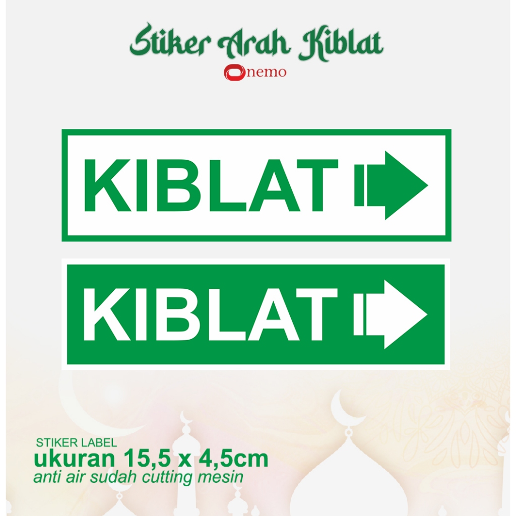 

Stiker kiblat / Sticker arah kiblat / stiker arah solat