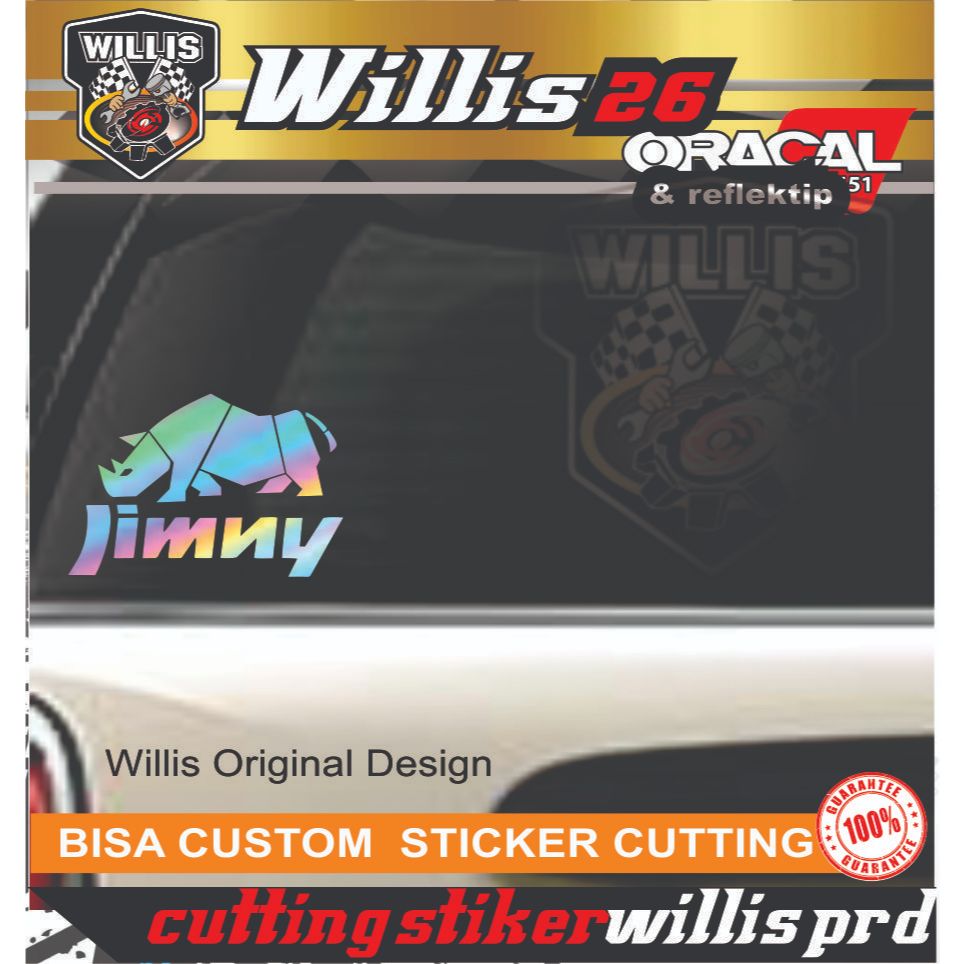 Sticker Stiker Mobil Jimny Badak Jeep HOLOGRAM