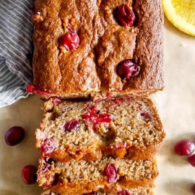 

Healthy Paleo Cranberry Orange Banana Bread (Dairy-free, Gluten-free) 21 cm or 25 cm