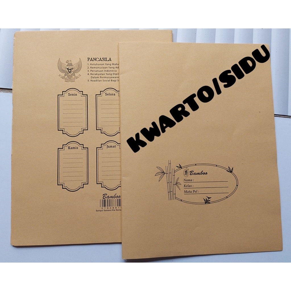 

(ISI 20 LEMBAR) SAMPUL BUKU KRAF COKLAT SAMSON + NAMA UKURAN KWARTO/ SIDU