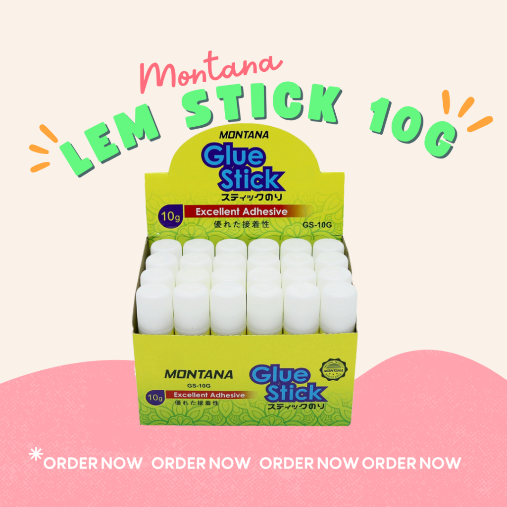 

(24pcs) Lem Stick 10gr Montana / Glue Stick Kecil / Lem Batang Kecil