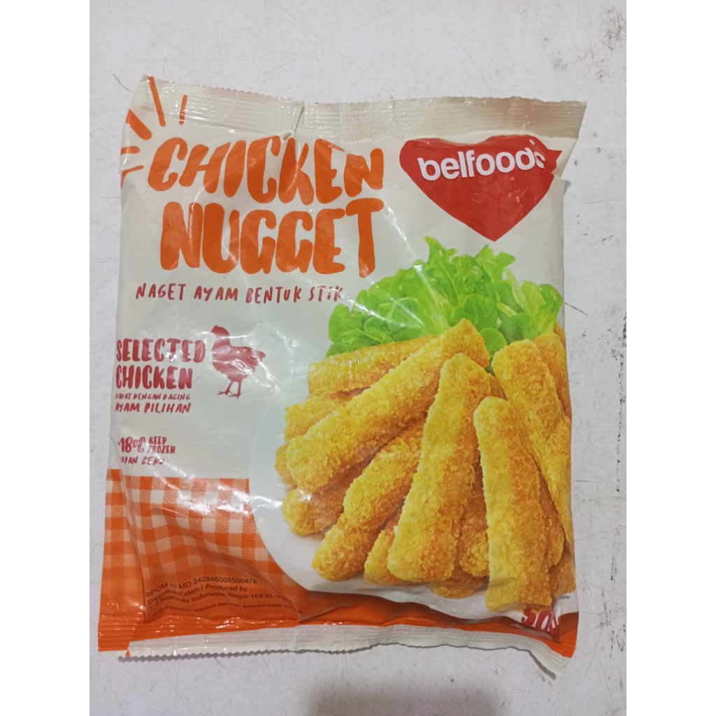 

Belfoods chiken nugget stik 500gr/ naget ayam bentuk stik