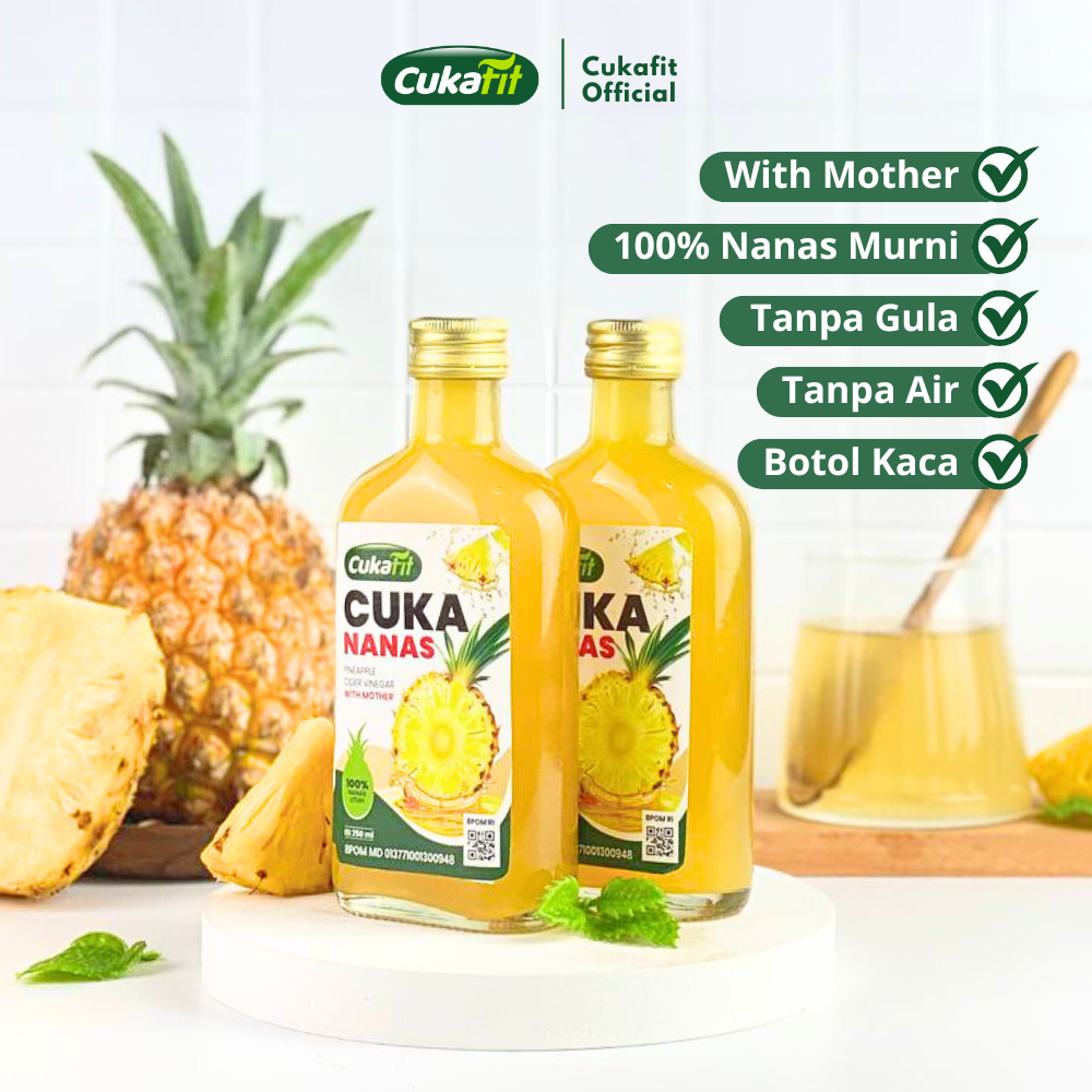

Cuka Nanas Alami With Mother Original Paket 2 Botol Isi 660ml Efektif Turunkan Gula Darah Tinggi
