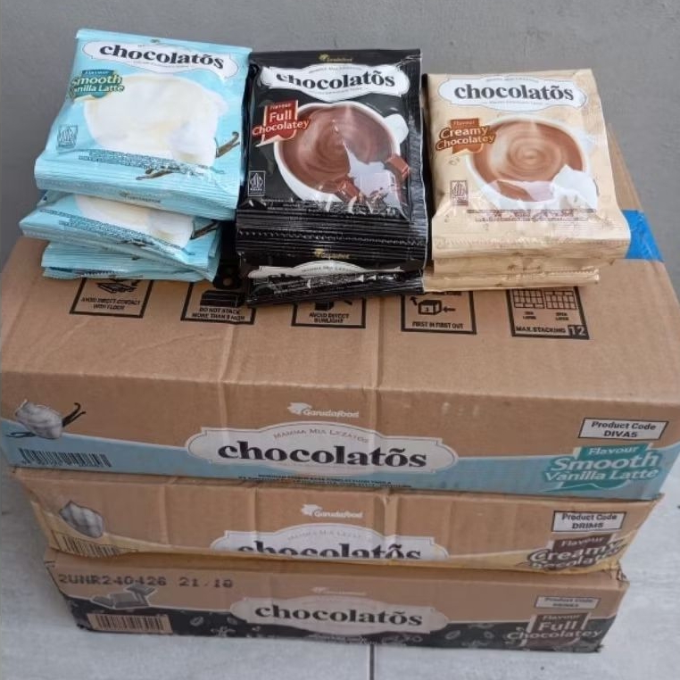 

1 Dus/Karton Chocolatos Drink isi 8 Renteng/80 Sachet Minuman Sachet Serbuk Bubuk Chocolate Vanilla Creamy Matcha Murah