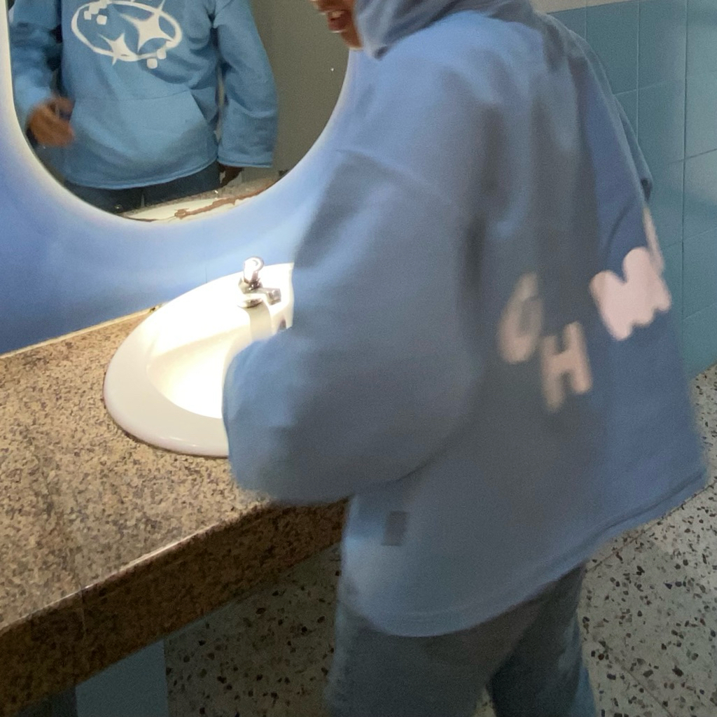 Hoodie Chambredelavain Archi Distressed SkyBlue