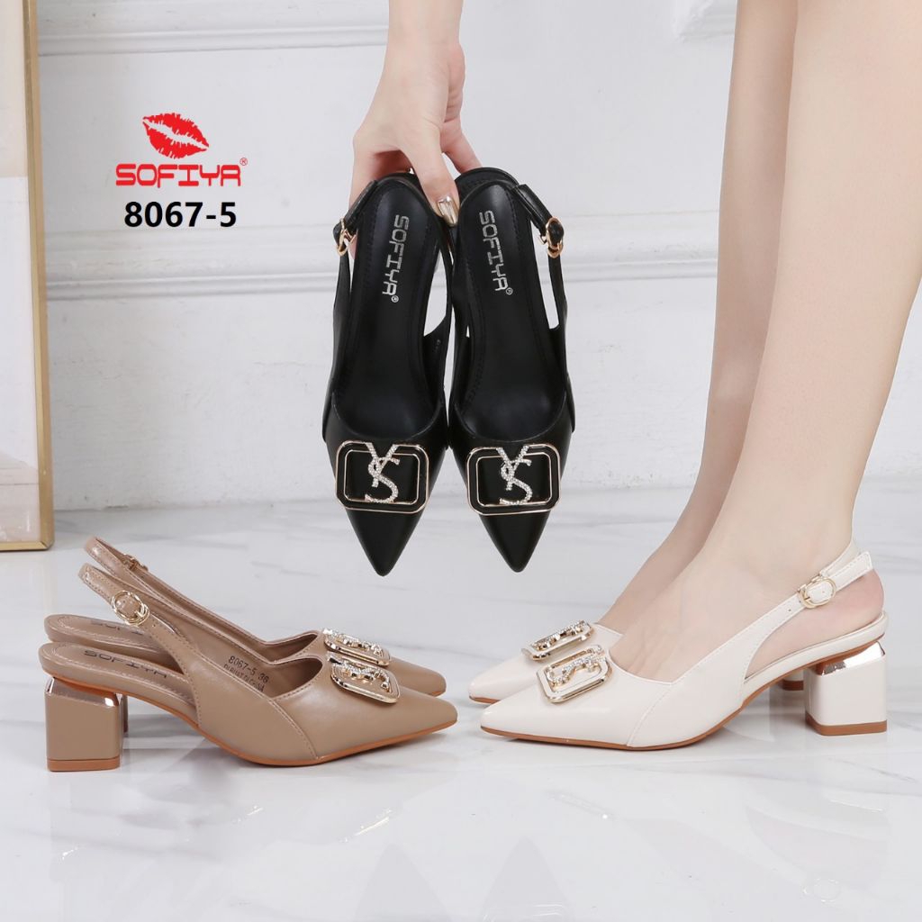 SEPATU SANDAL HEELS SOFIYA 8067-5 TUMIT TAHU SEPATU PESTA 7 CM