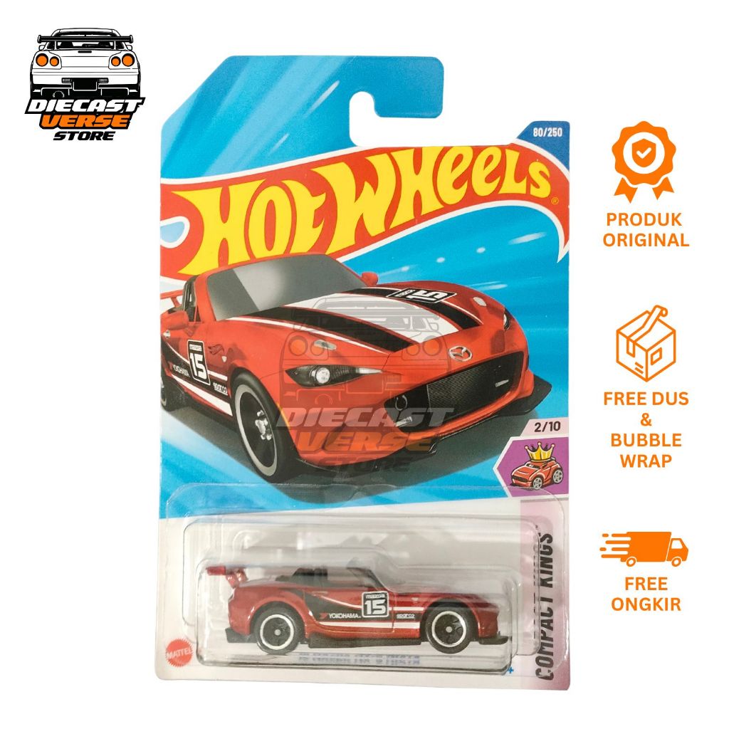 Hot Wheels Mazda MX 5 Miata | Diecast miniatur mobil Hotwheels JDM MX5 mainan anak