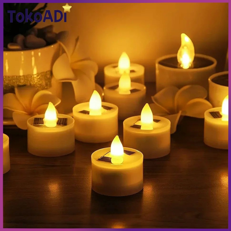 Mini Lilin Tenaga Surya Lilin Lampu Led Lilin Tenaga Surya Lampu Lilin Tenaga Surya Dekorasi Candle 