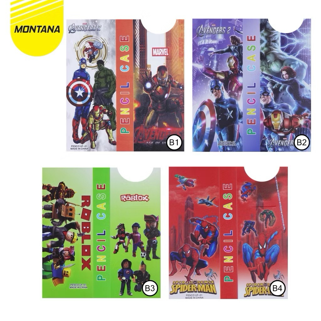 

MONTANA Kotak Pensil 195 x 74 x 25 mm Pencil Case Study Set Tempat Alat Tulis UF-01