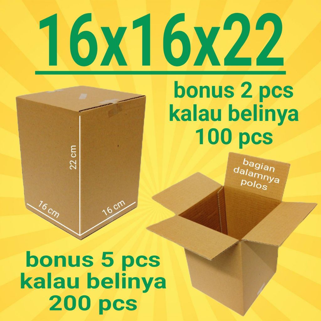 

Kardus Packing Ukuran 16x16x22