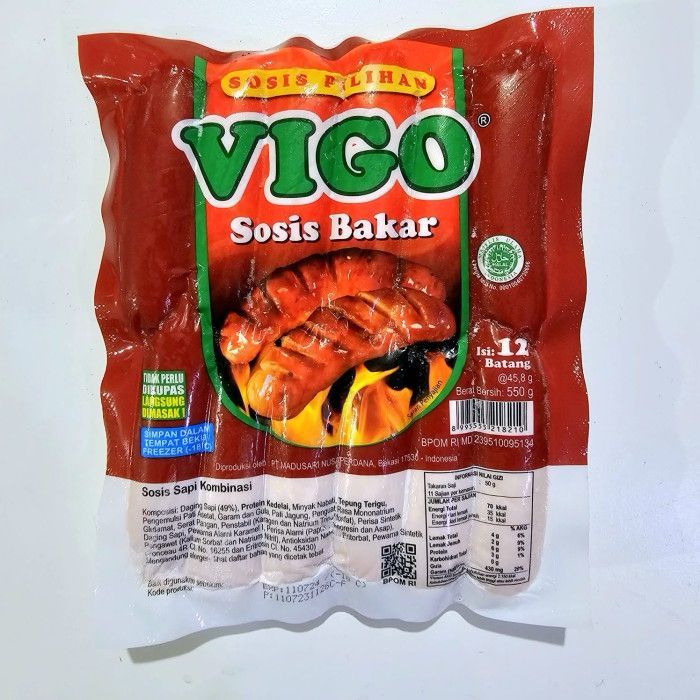 

Sosis Vigo Isi 12pcs Ukuran 500gr