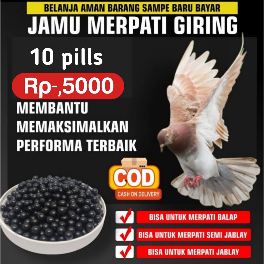 Obat giring merpati jamu merpati giring isi 10 pills
