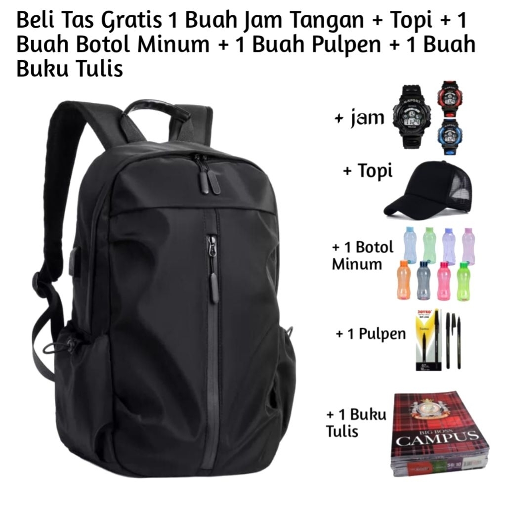 Tas Ransel Pria Tas Backpack Pria Remaja Korea Style Tas Punggung Pria Tas Remaja Sekolah SMP SMA