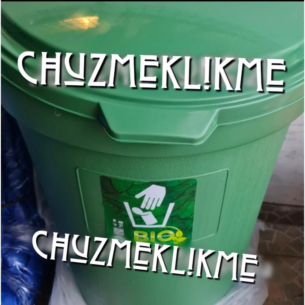 Tempat sampah besar 120 liter green leaf/Tong sampah besar 120 liter