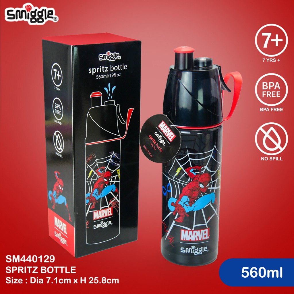 Botol Smiggle Spray Marvel Spiderman
