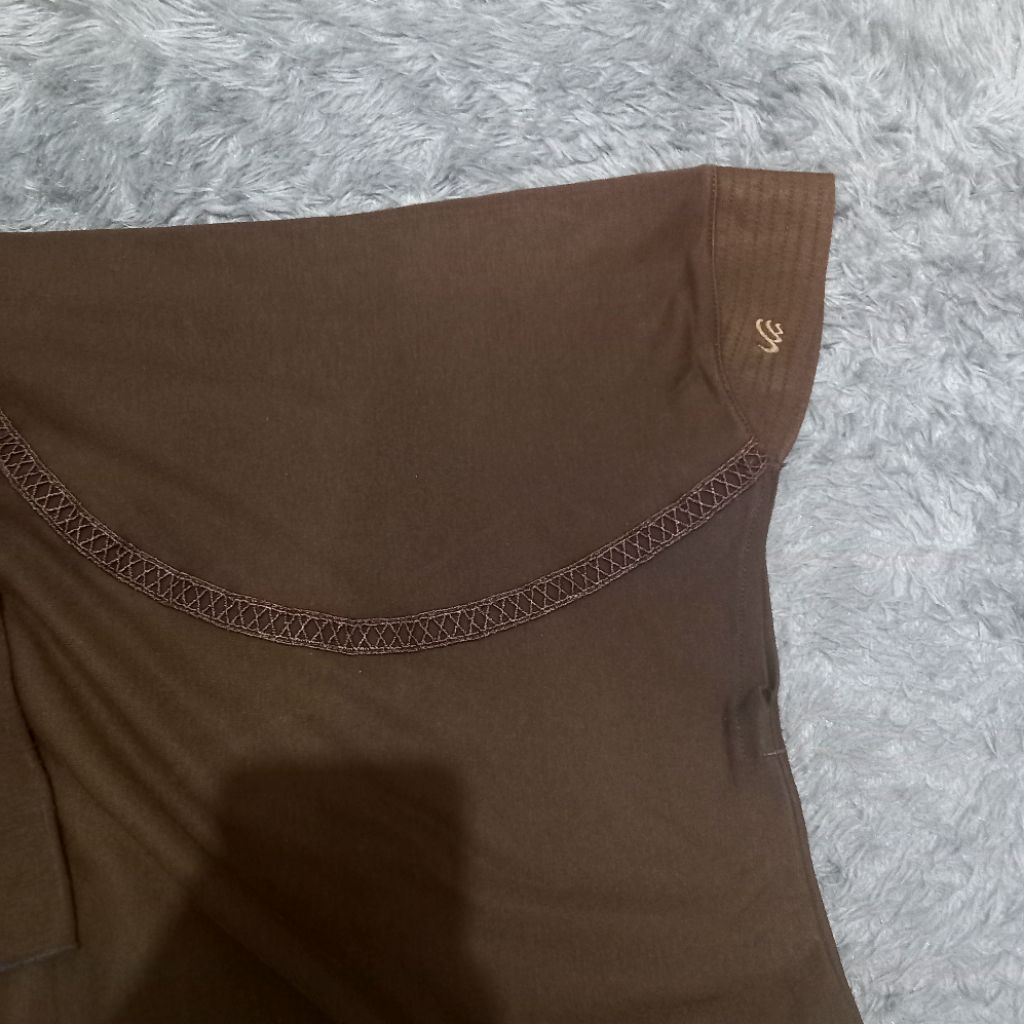 preloved - hijab rabbani asli | kerudung sekolah / bergo coklat pramuka