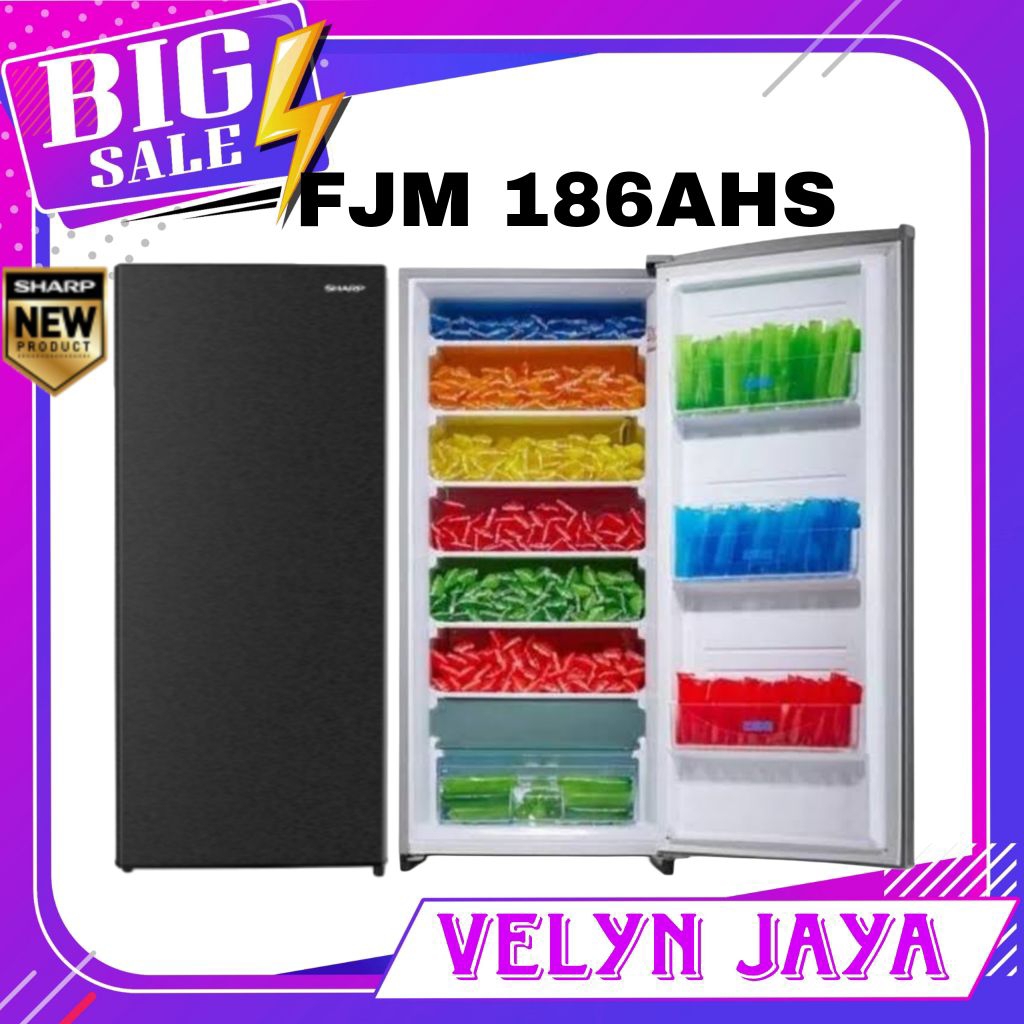 Freezer sharp 6 rak fjm 186ahs khusus es batu freezer 6 rak sharp