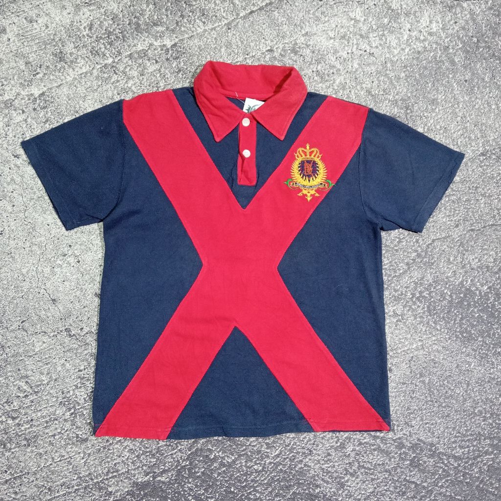kaos krah polo pria BRAVOS colour block bagus size M