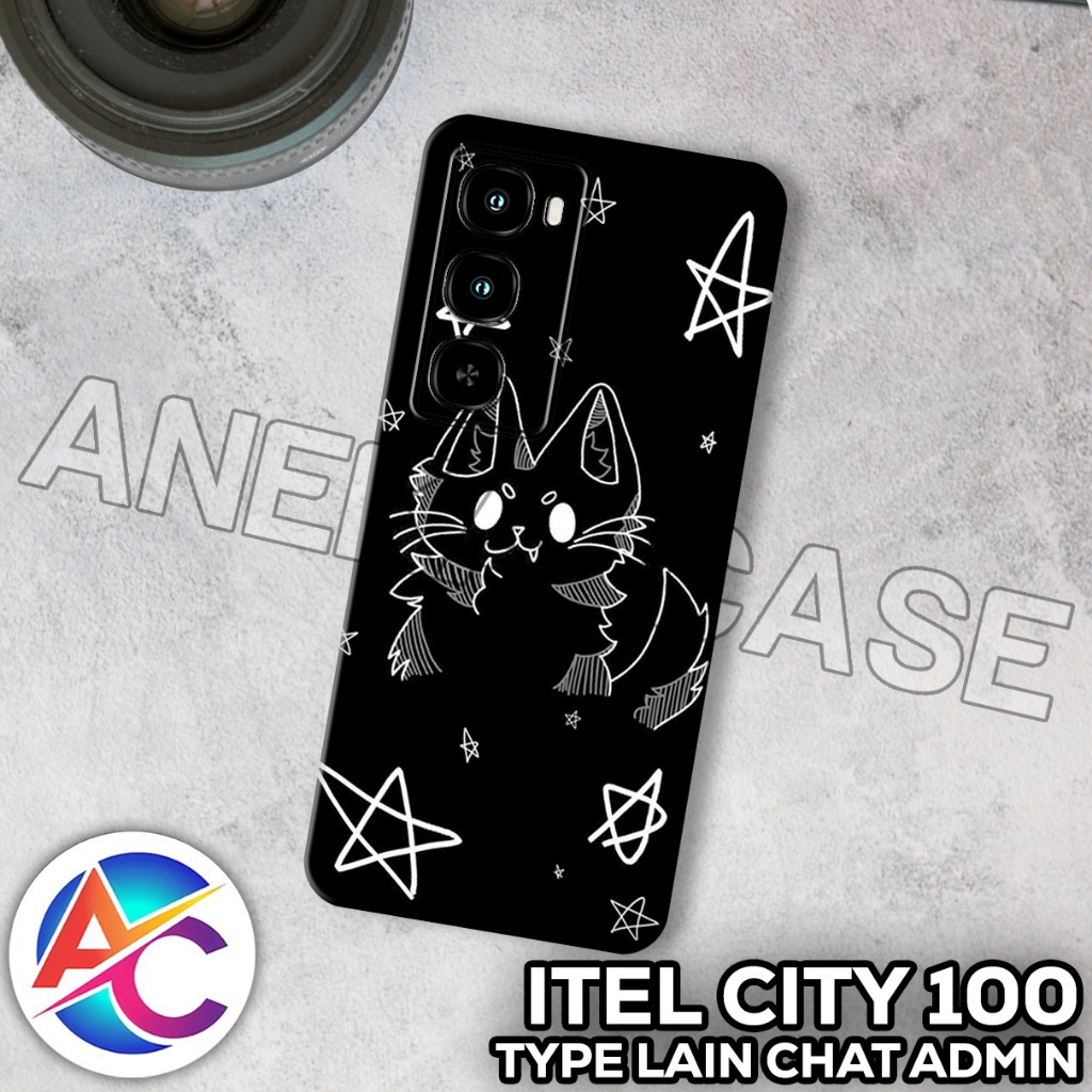 [RC11] Softase ITEL CITY 100 - [Motif KUCING] - Case Hp ITEL CITY 100 - SILIKON - CASE ITEL CITY 100