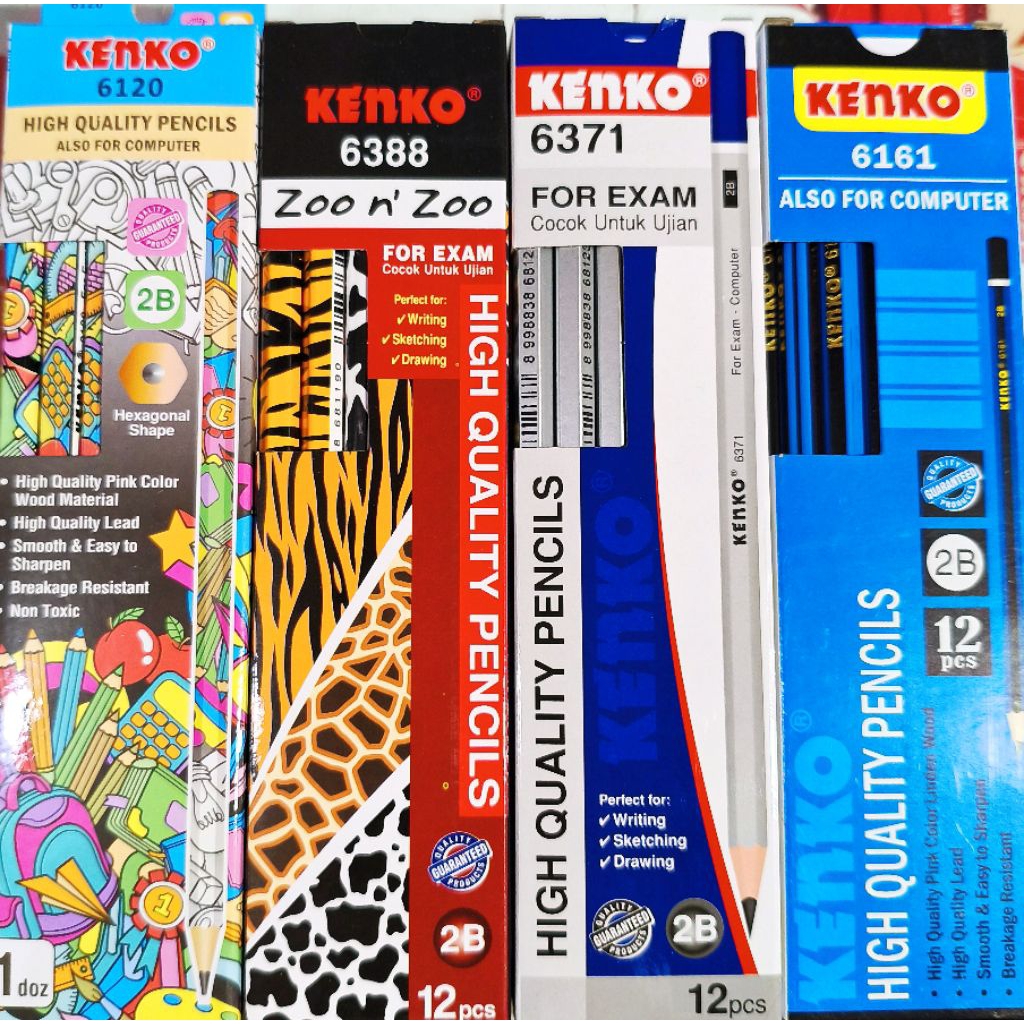 

Pensil Kenko 2B zoom n' zoo , 6371, 6120 dan 6161